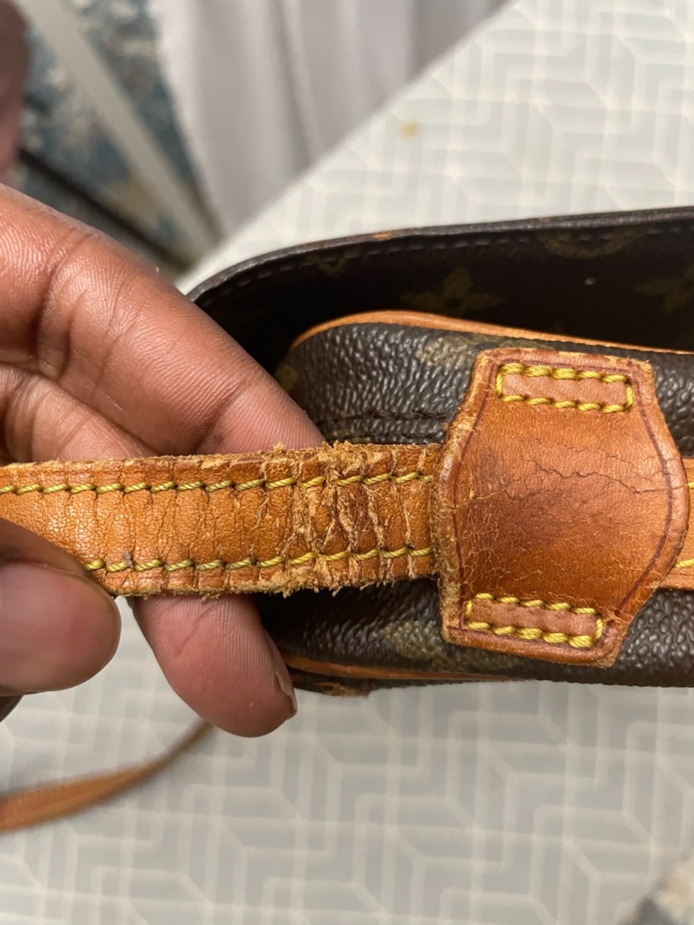 Louis Vuitton Monogram Crossbody Bag in Brown and Tan - Picture 11 of 11